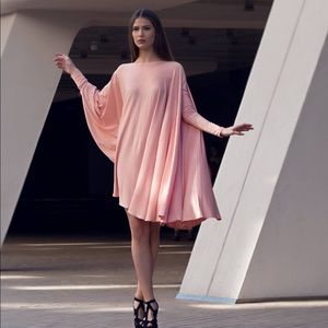 Asymmetrical Short Pink Tunic Dress